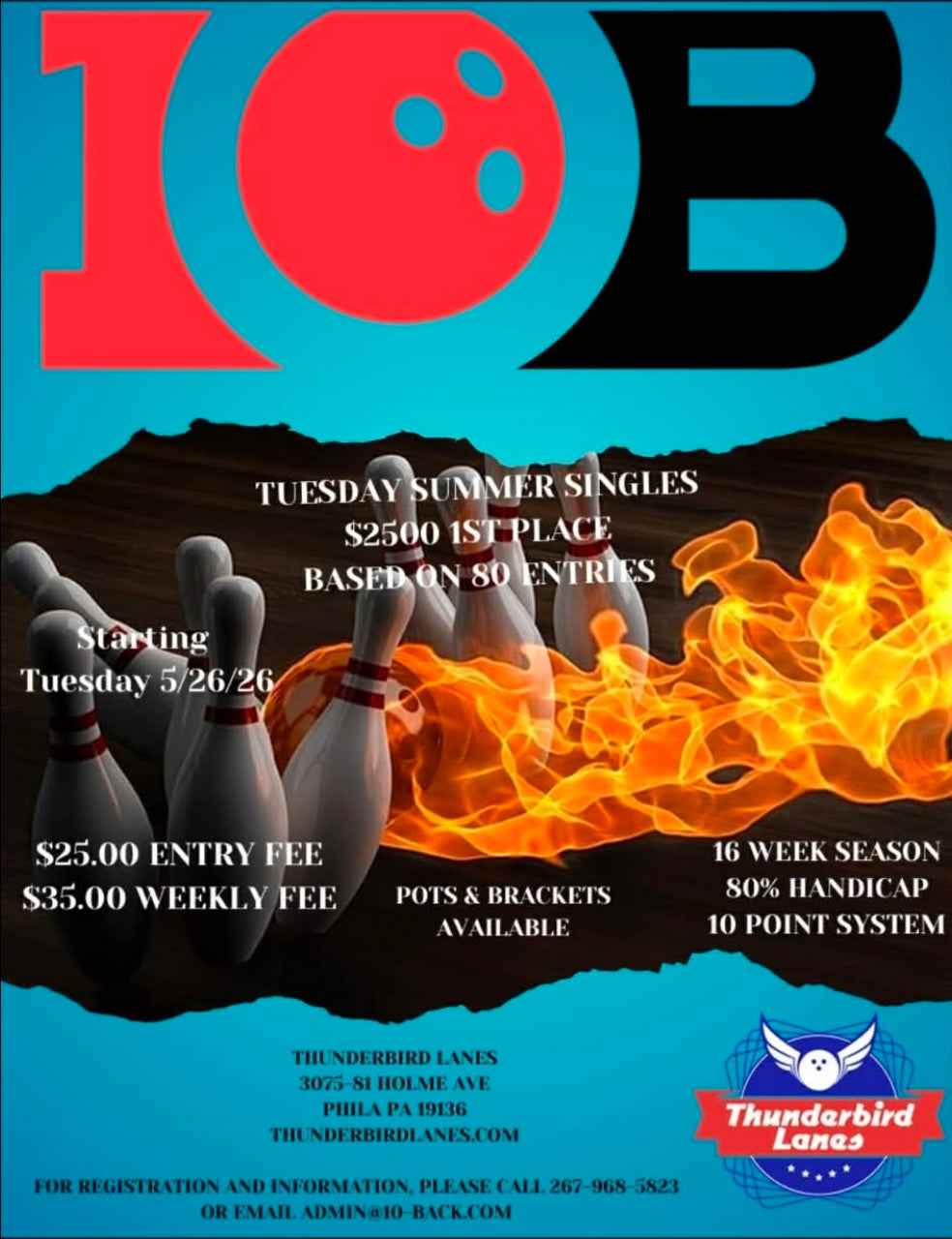 Tuesday Summer Singles Entry Fee